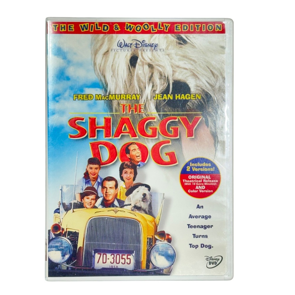 Disney The Shaggy Dog Wild & Woolly Edition Kids DVD Comedy White Case